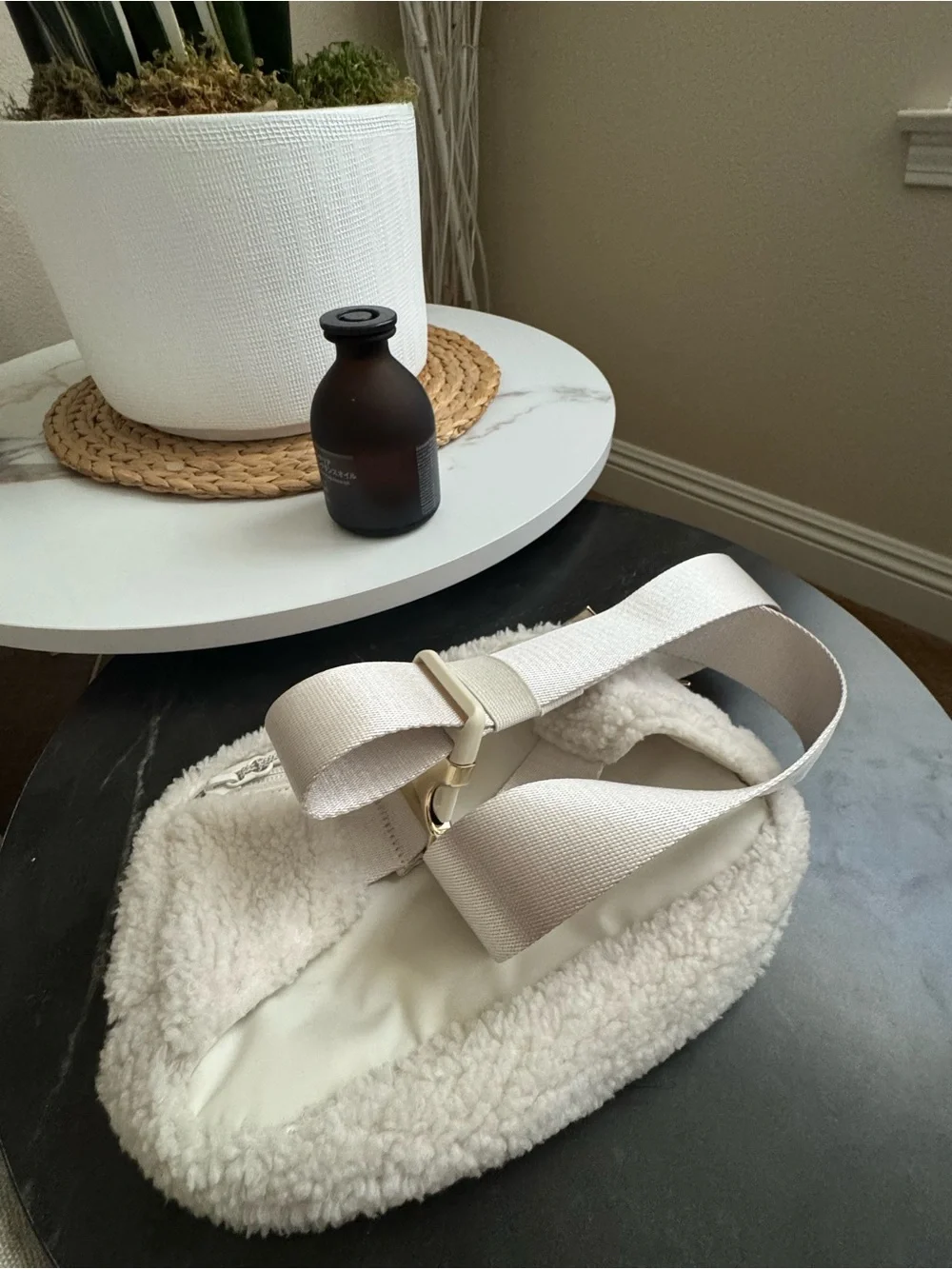 lululemon athletica Cream Sherpa Belt Bag